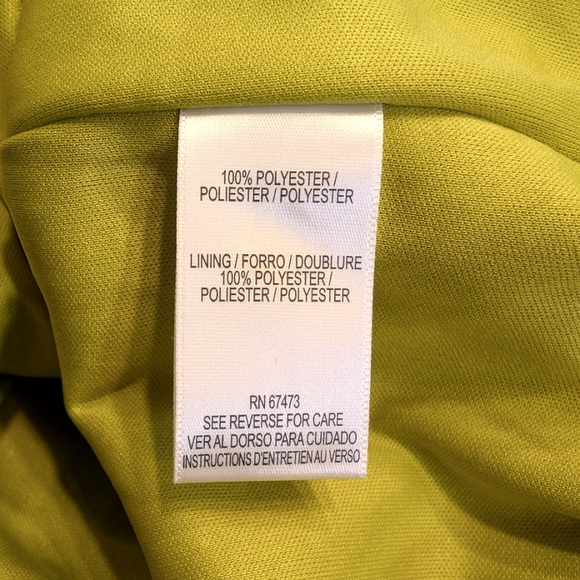 Taylor Green Gold Metallic Chiffon Halter Neck A-Line Dress Size 10 Petite - Picture 9 of 11